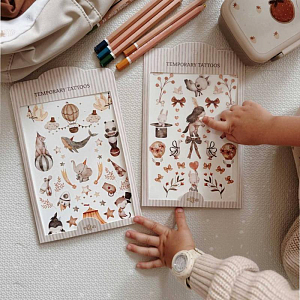 Набор временных татуировок Mrs. Ertha "Bloomy Love", 25 шт, цветочная магия